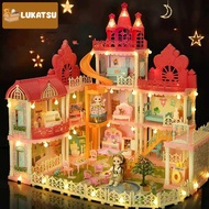 ANGGRAEINI Doll House Toy Castle Doll Set Box Princess House Doll House Villa Princess Castle