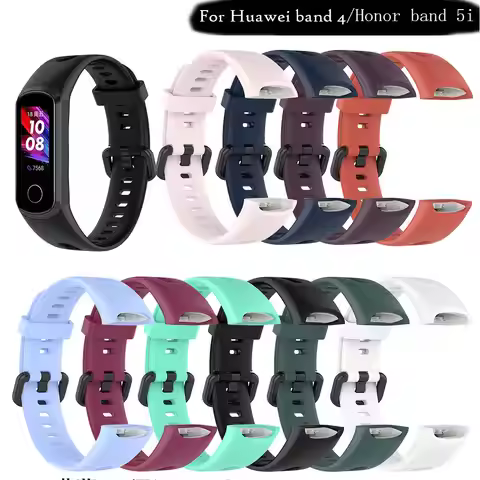 Sport Silicone Watchband Strap For Huawei band 4 Smart Wristband For Huawei Honor Band 5i Replacemen