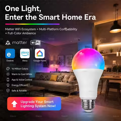 Ewelink Matter Wifi Smart Light Bulb E27 Led Lamp E14 Candle Bulbs GU10 Spotlight Smart Home Decor L
