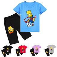 2026 E-Commercial Children's Clothing Simpson Fashion Print Simpson Short-Sleeved T-Shirt Summer+Sho