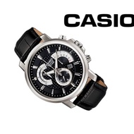 Casio Beside Men's Leather Strap Watch BEM-506