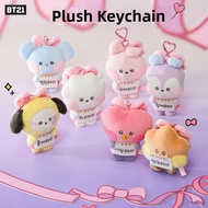 VMQ LINE FRIENDS x BTS BT21 KOYA CHIMMY RJ Plushie Bowknot Plush Keychain with Korean Message Tag MV