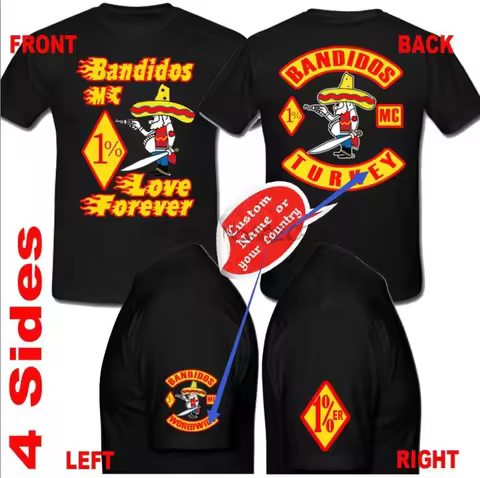 Bandidos MC love forever t shirt cotton men t-shirt men summer tee-shirt male brand t shirts man t-s