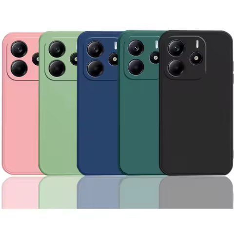 For Redmi Note 14 4G Case Redmi Note 14 Cover Funda Coque Soft Original Liquid Silicone Back Bumper 