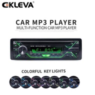 Ekleva รถวิทยุ 1din เครื่องเสียงติดรถยนต์ AUX รับอินพุตบลูทูธสเตอริโอวิทยุ MP3 เครื่องเล่นมัลติมีเดี