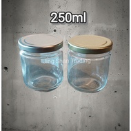 250ml Botol kaca sambal /bekas kaca /balang kaca /Round glass jar[250AK]"