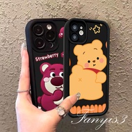 Compatible For Infinix Smart 7 8 Hot 40 Pro 40i 30i Play Note 30 VIP 12 Turbo G96 Tecno Spark 10C Camon 20 4G Ins Simple Cute Cartoon Bear New Angel Eyes Phone Case TPU Cover