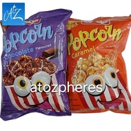 Cemilan snek makanan ringan jagung berondong brondong rasa mentega karamel coklat cokelat Malaysian 