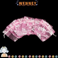 WEY 10/50Pcs Jewelry Packaging Bag 7*9cm Jewelry Pouches 7 Colors Wedding