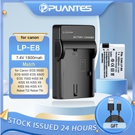 PUANTES LP-E8 battery+single slot USB charger matching canon  EOS 550D EOS 600D EOS 650D EOS 700D KI