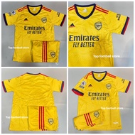 Asenal Arsenal football kit (gold) short sleeves, latest 2023/24, complete set, shirt + pants, ready to ship