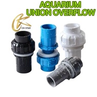 PVC Union Overflow Connector Aquarium Fittings Fish Tank Water Cycle Pipe Connector
