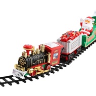 Christmas Train Electric Toy Christmas Tree Decoration Train Track Frame With Sound and Light Kids G