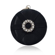 Waiwai Tas Kondangan Wanita Mewah Elegan Sattin Bulat Simpel Sling Bag Murah R-2021 Clutch