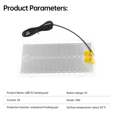 USB 5V Heating Pad Plug And Play Warm Plate Heater Sheets for Mouse Pad Shoes Metal Heating Portable