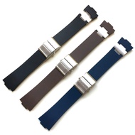 Silicone watch strap suitable for Ulysse Nardin black brown blue 25*12mm watchband