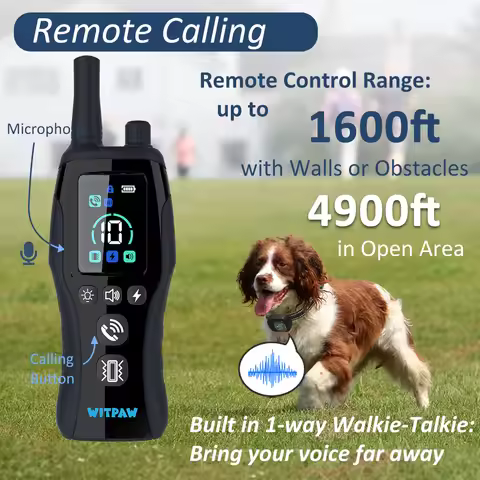 Dog Training Collar 6500FT with Remote Innovative IPX7 Waterproof with 4 Training Modes Rechargeable