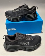 🔥全新現貨🔥HOKA ONE ONE Bondi 8 輕便 緩震網布織物減震防滑 跑步鞋男女款 黑色
