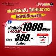 (เล่นฟรีเดือนแรก) ซิมเทพ true ความเร็ว 15Mbps เล่นเน็ตไม่อั้น +โทรฟรีทุกเครือข่าย 24ชม. (ใช้ฟรี true wifi max speed แบบไม่จำกัด)