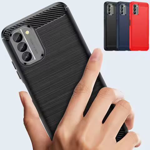 Carbon Fiber Texture TPU Case for Nokia G310 G22 G42 G60 G11 G22 G50 G10 G20 Shockproof Protective C