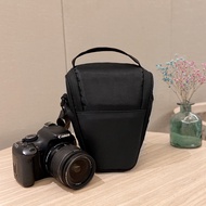 Ready Stock SLR Camera Bag Standardless Triangle Bag Camera Bag Suitable for Canon Nikon Camera Bag Digital Camera Bag Cross @