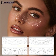 YOUNGSTAR Hot Silver Face Freckle Patch Laser Freckles Makeup Patches Glitter Aurora Freckles Tempor