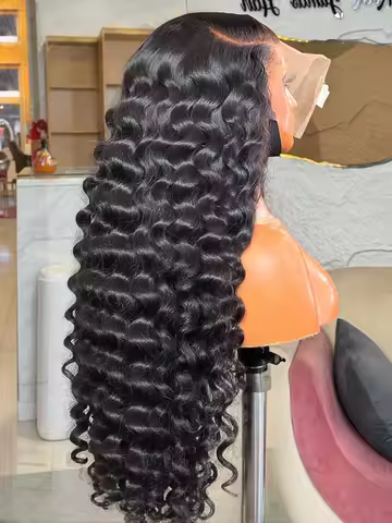 200 Density 30 Inch Curly Wigs 13x6 Hd Lace Front Loose Waves Wig Human Hair Brazilian Loose Deep Wa