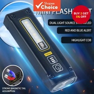 Multifunctional Mini COB Flashlights Portable Rechargeable Strong Magnets Work Light High Power Led 