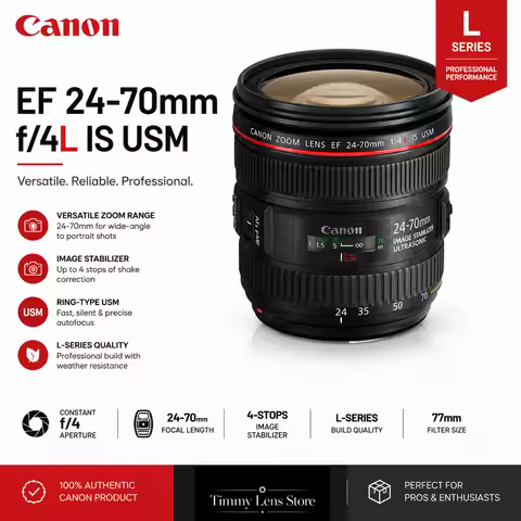 Canon EF 24-70mm f/4L is USM Lens | L-Series Standard Zoom