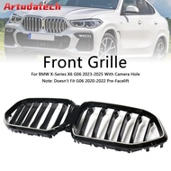 Artudatech Black Front Bumper Grille Grill Fit for BMW X6 G06 M60i 2023-2025 W/Camera Hole 2024
