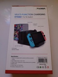 Nintendo Switch Console and Switch Pro controller charging stand with Game Card Storage