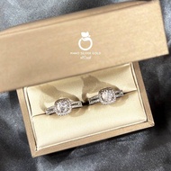 แหวน 0509 สีขาว ฟรีไซส์ หนัก 1 สลึง แหวนทองเคลือบแก้ว ทองสวย แหวนทอง แหวนทองชุบ แหวนทองสวย  แหวน