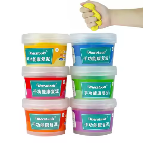Hand Therapy Putty for Strength Recovery - Improve Grip Finger Dexterity Wrist Rehabilitation- Non-T
