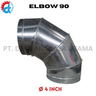 Elbow ducting 90 degrees 4" elbow/ 90 size 4 inches