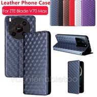 Flip Leather Phone Case For ZTE Blade V70 Max Design V70Max V70Design V 70 BladeV70Max BladeV70Desig
