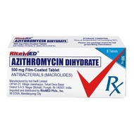 RITEMED Azithromycin Dihydrate 500mg 3 Film-coated Tablet (sold per piece) [PRESCRIPTION REQUIRED]