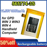 New 565774-3S for GPD WIN 3 WIN3 WIN 4 Handheld Computer Battery Small computer Battery 11.55V 3950m