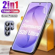 2IN1 Clear Screen Hydrogel Film For Samsung Galaxy S26 S25 Ultra Plus S25+ S26+ S26FE S25FE S 25Ultr