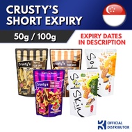 Crusty's Salted Egg Fish Skin Soy Skin Potato Chips 100g, Short Expiry Dates in Description