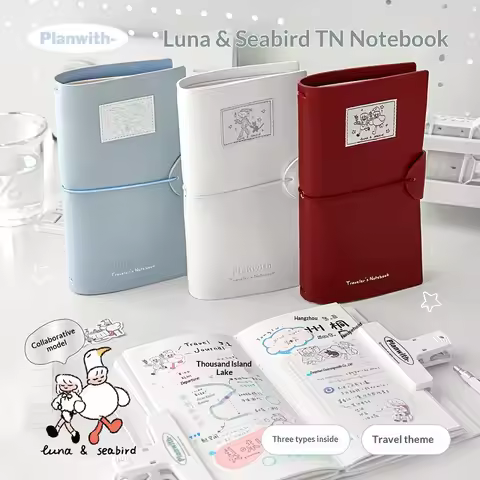 Planwith Luna&Seabird Co-branded Notebook Planner Refillable Detachable Inner Pages Journal Double R