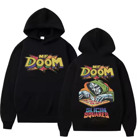 Rapper MF DOOM Hoodie Comic Vintage Style Hip Hop Graphic Hoodies Men Women Fashion Casual Sweatshir