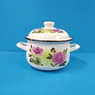 Enamel Chinese Herbal Tea Health Dessert Bowl Pork Porridge Noodle Boiling Pot Ginseng Chicken Soup Bowl Pot 18cm - 24cm
