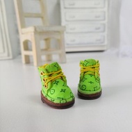 Shoes handmade Blythe doll. Green boots lace up for Blythe dolls. Clothes Blythe