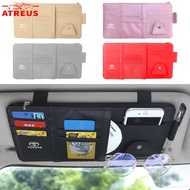 Toyota Leather Car Sun Visor Organizer With Zipper Sun Visor Multi-Purpose Storage Bag For Agya Raiz