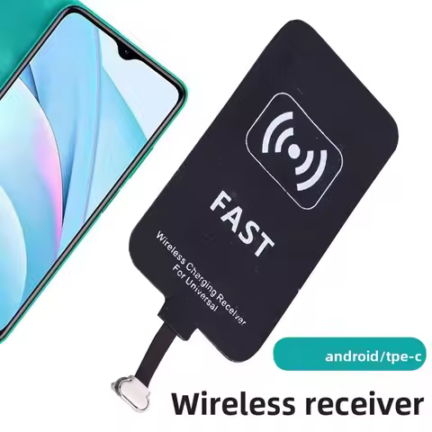 10W Type C Wireless Charging Receiver Patch With Magnetic Cable For Samsung A51 A40 A20E Pixel 2 J3 