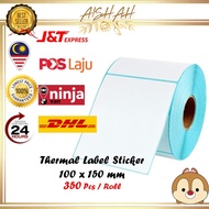 A6 Thermal Sticker White Thermal Paper Waybill Shipping Label Consignment Note Sticker 100*150mm / 10*15cm