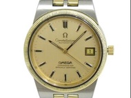 機械錶 [OMEGA G3537] 歐米茄 圓型 14K金環自動錶 [金色面+日期]/時尚錶