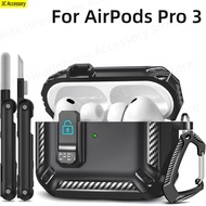 Carbon Fiber Switch Case for Airpods Pro 3 2025 TPU PC Case Full Protective for AirPods Pro 3 Pro3 2