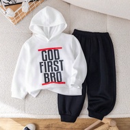 2 Pieces Young Boys Casual College Comfortable Fashion Simple Practical All-Match With Big Letter Pa