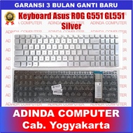 Asus ROG G551 G551J G551JK G551JM N551 N552 N552J N751 N752 ZX50 FZ50JX Silver No Backlight Keyboard